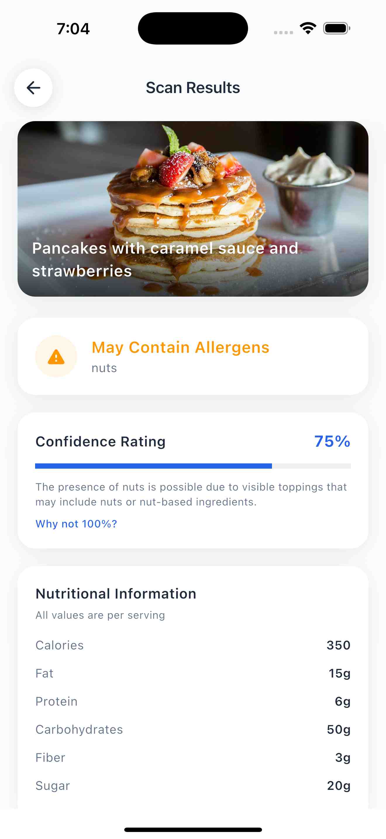 Scan results