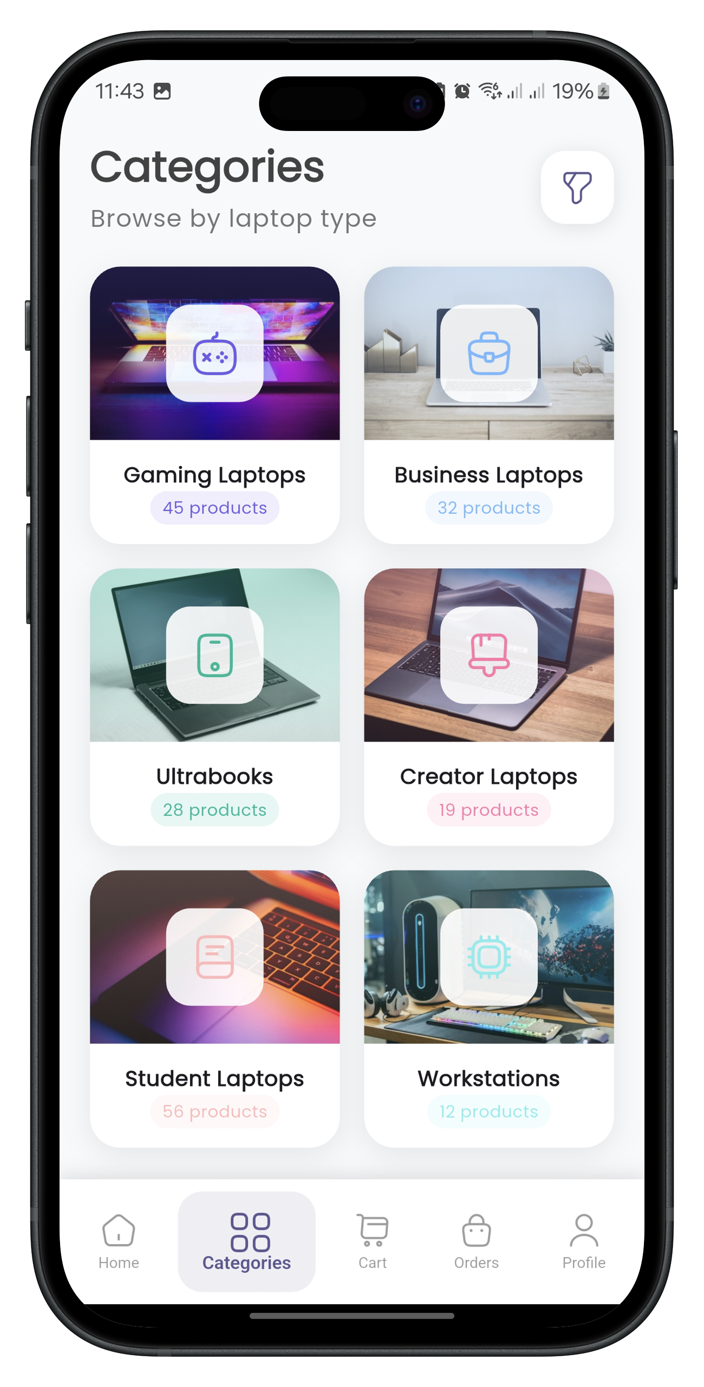 Categories Screen